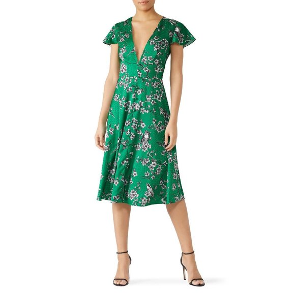 Hutch Green Floral Midi Dress - Picture 3 of 10